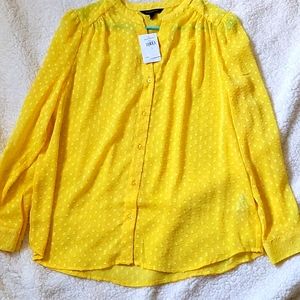 Button down eyelet top